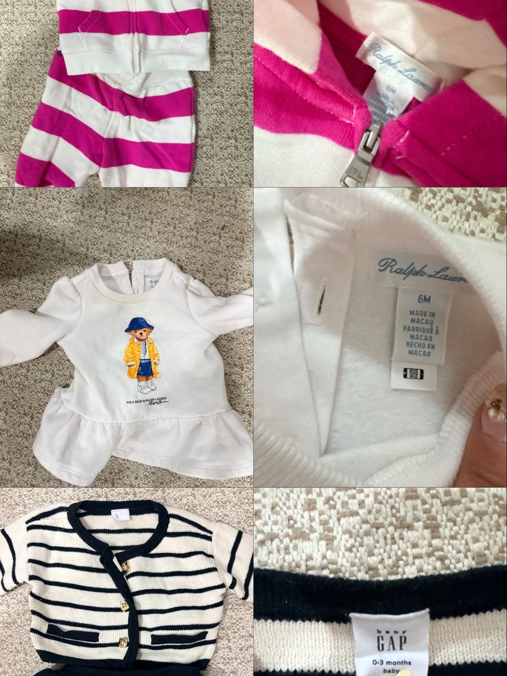 Ralph Lauren GAP H&M Janie & Jack baby Tommy Hilfiger  outfits 0-6